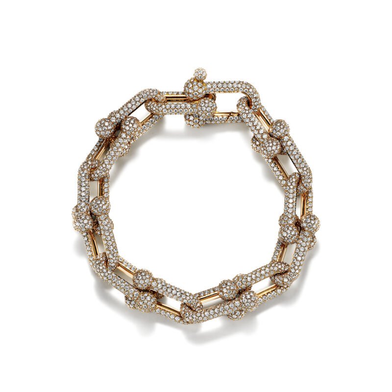 HardWear Large Link Bracelet with Pavé Diamonds