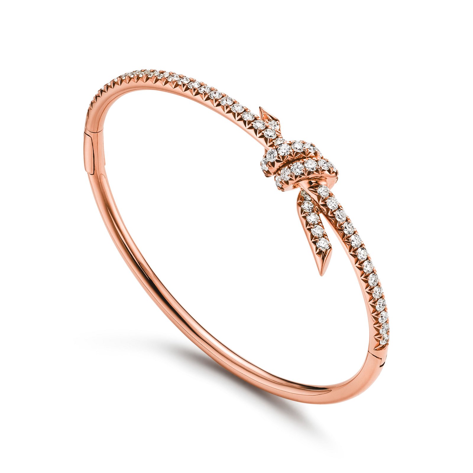 Tiffany Knot Bangle with Diamonds