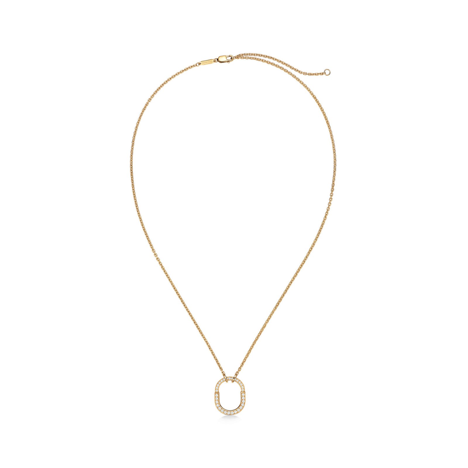 Lock Small Lock Pendant with Pavé Diamonds