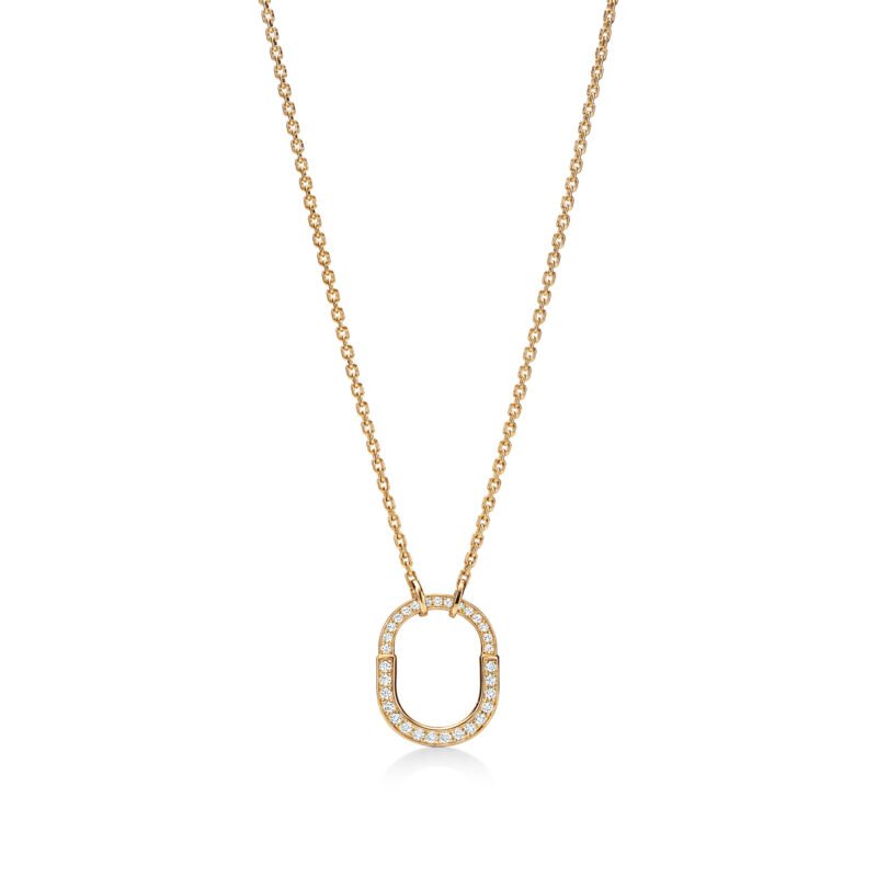 Lock Small Lock Pendant with Pavé Diamonds