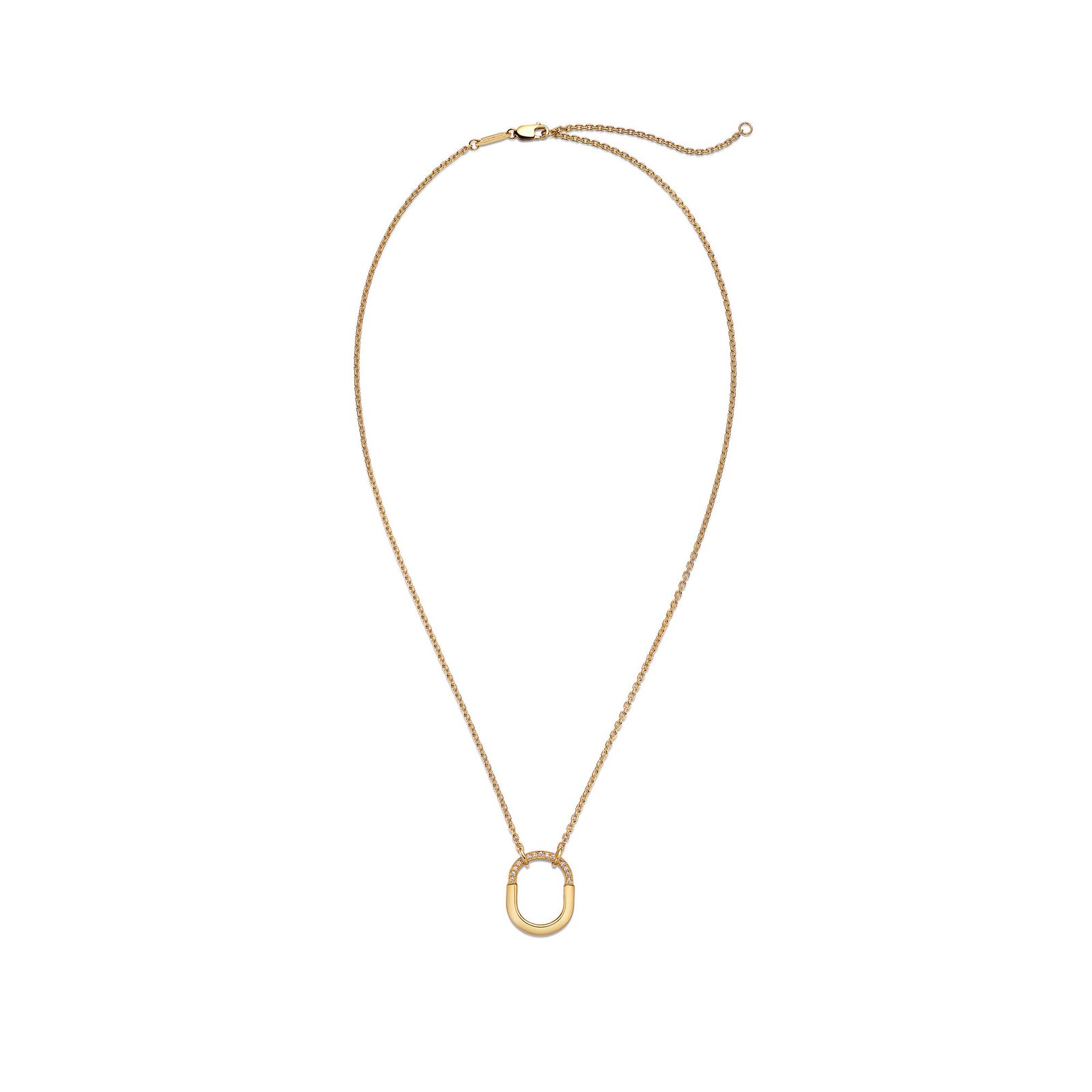 Lock Small Pendant with Diamonds