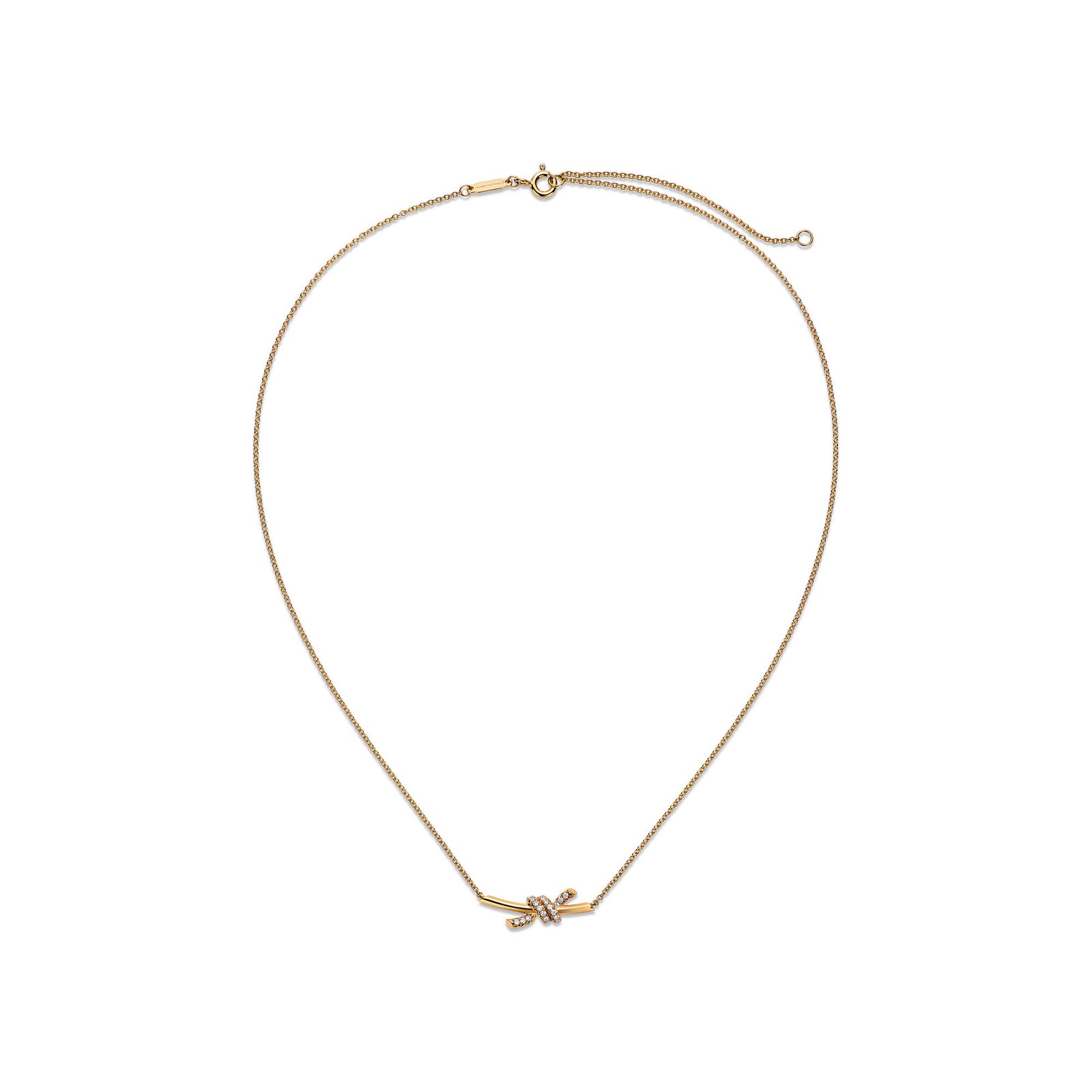 Knot Small Pendant with Diamonds