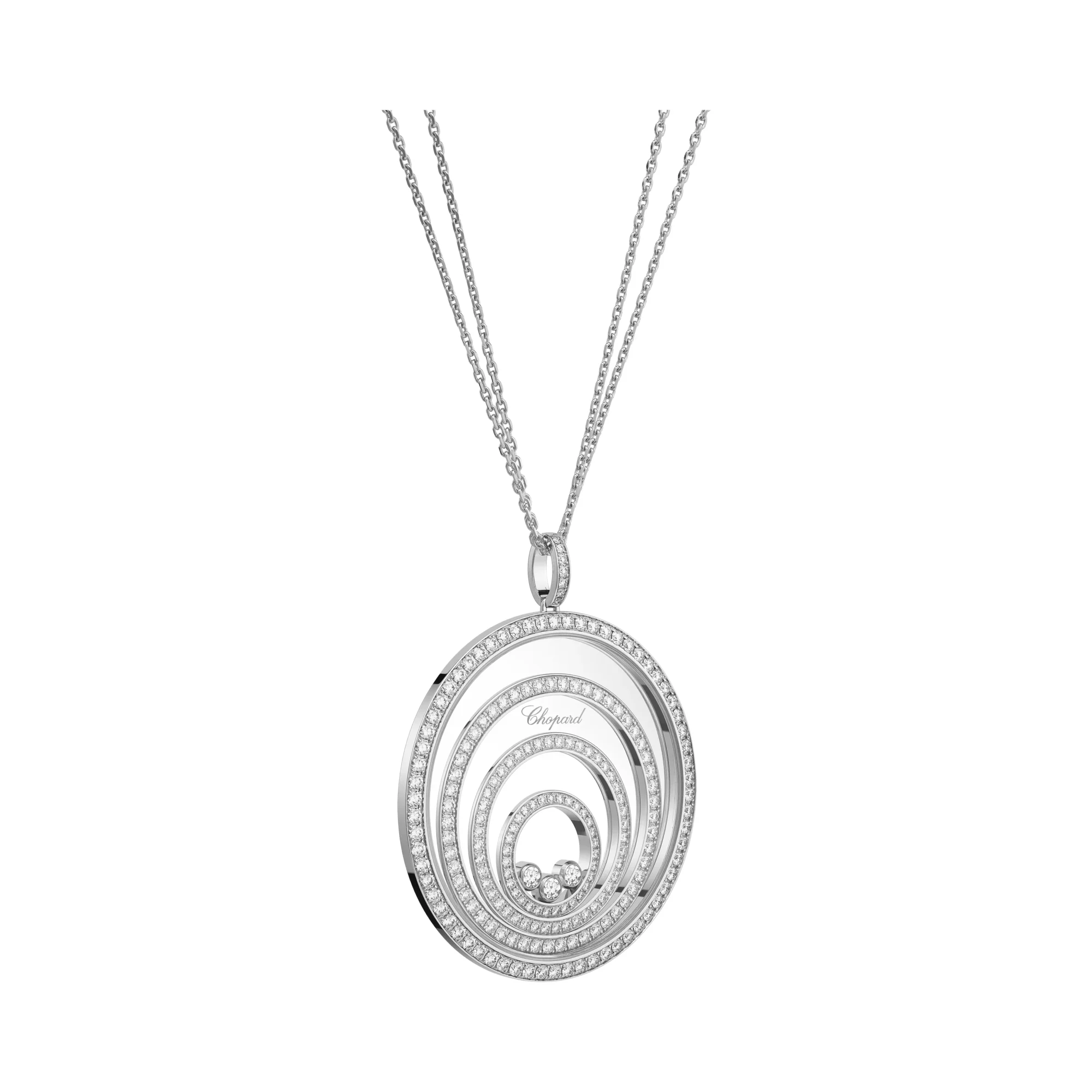 Happy Spirit Set Diamonds Pendant 3 Diamond (White Gold)