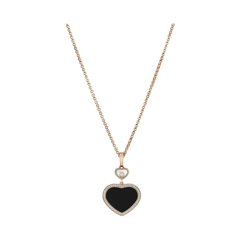 Happy Hearts Set Diamonds Pendant (Rose Gold)