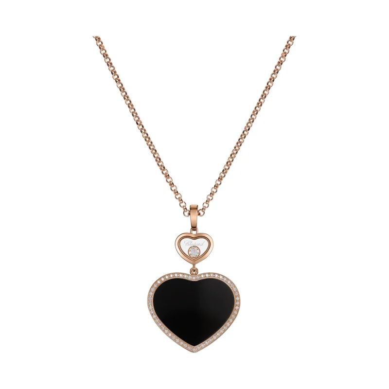 Happy Hearts Set Diamonds Pendant (Rose Gold)