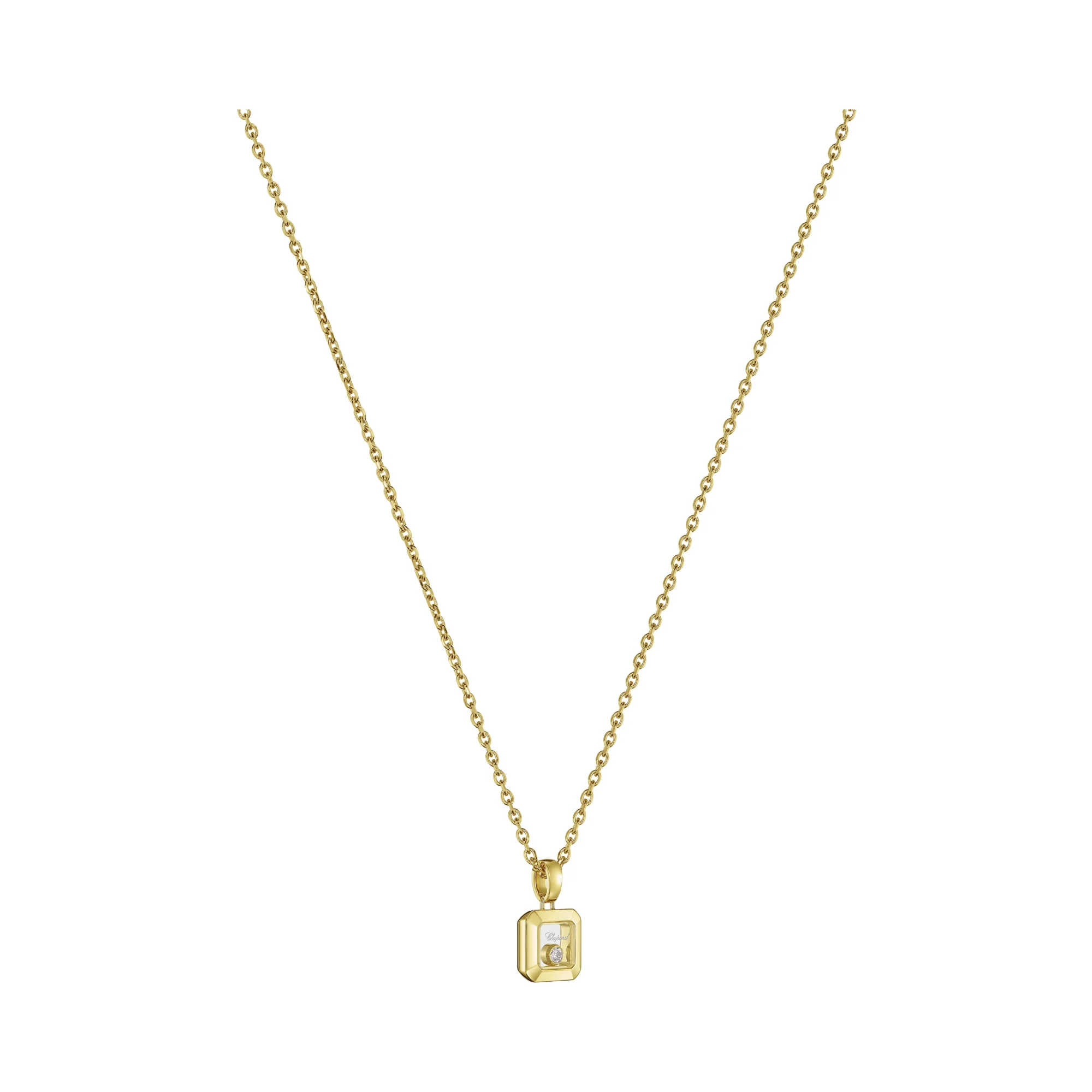 Happy Diamonds Icons Square Pendant (1 Diamond)