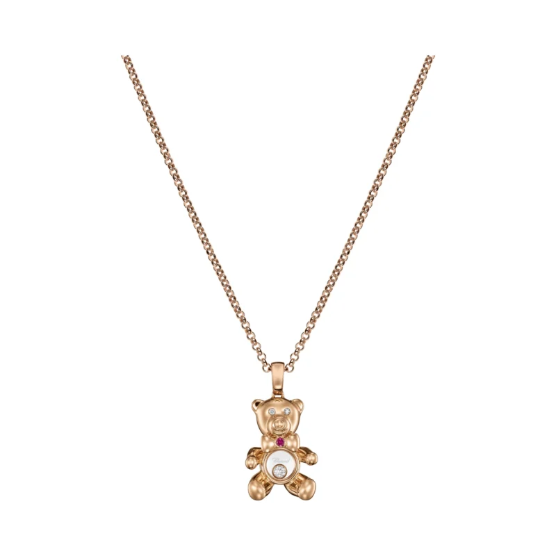 Happy Diamonds Teddybear Pendant (Rose Gold)