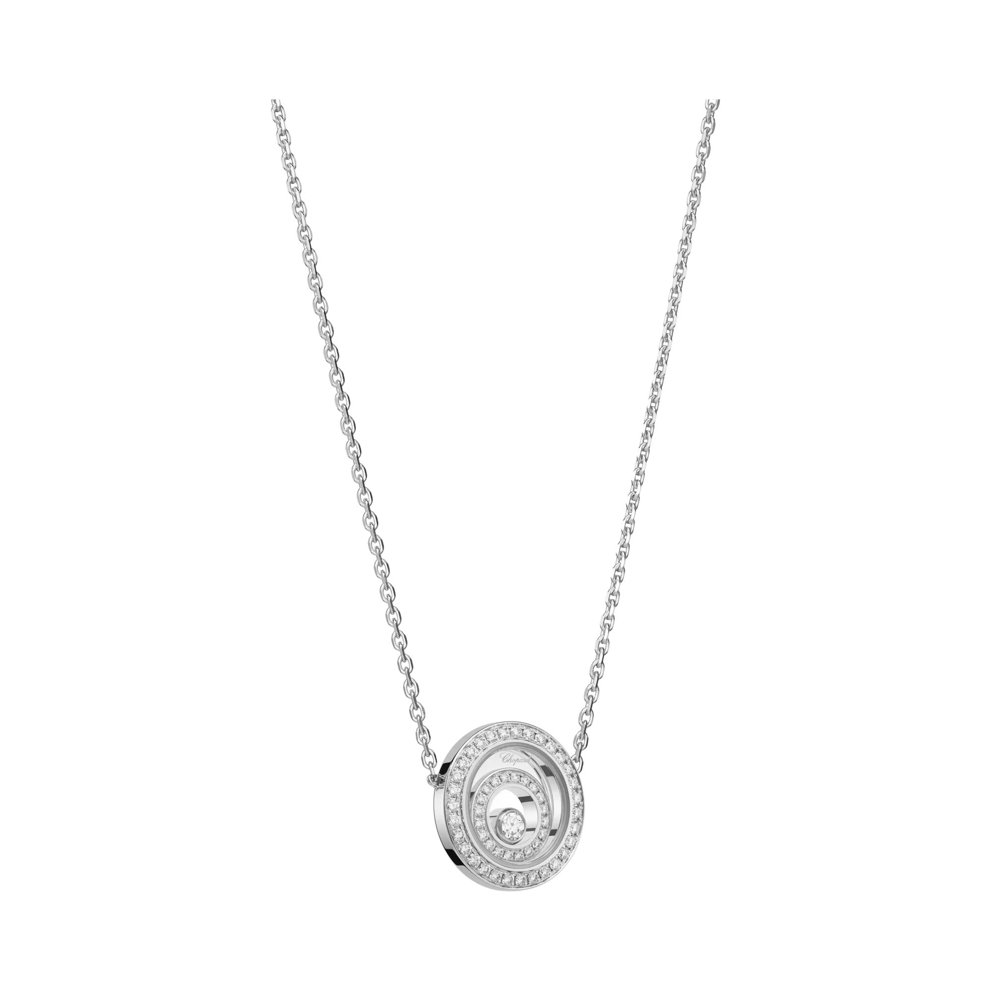 Happy Spirit Set Diamonds Necklace 1 Diamond (White Gold)