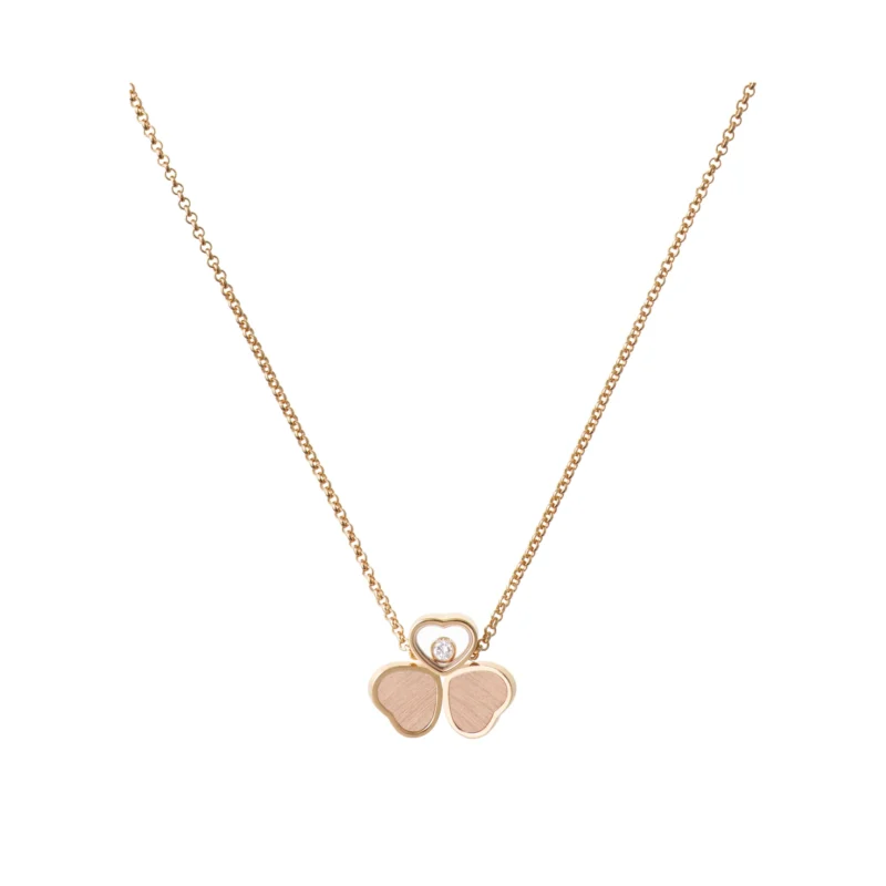 Happy Hearts Wings Necklace (Rose Gold)