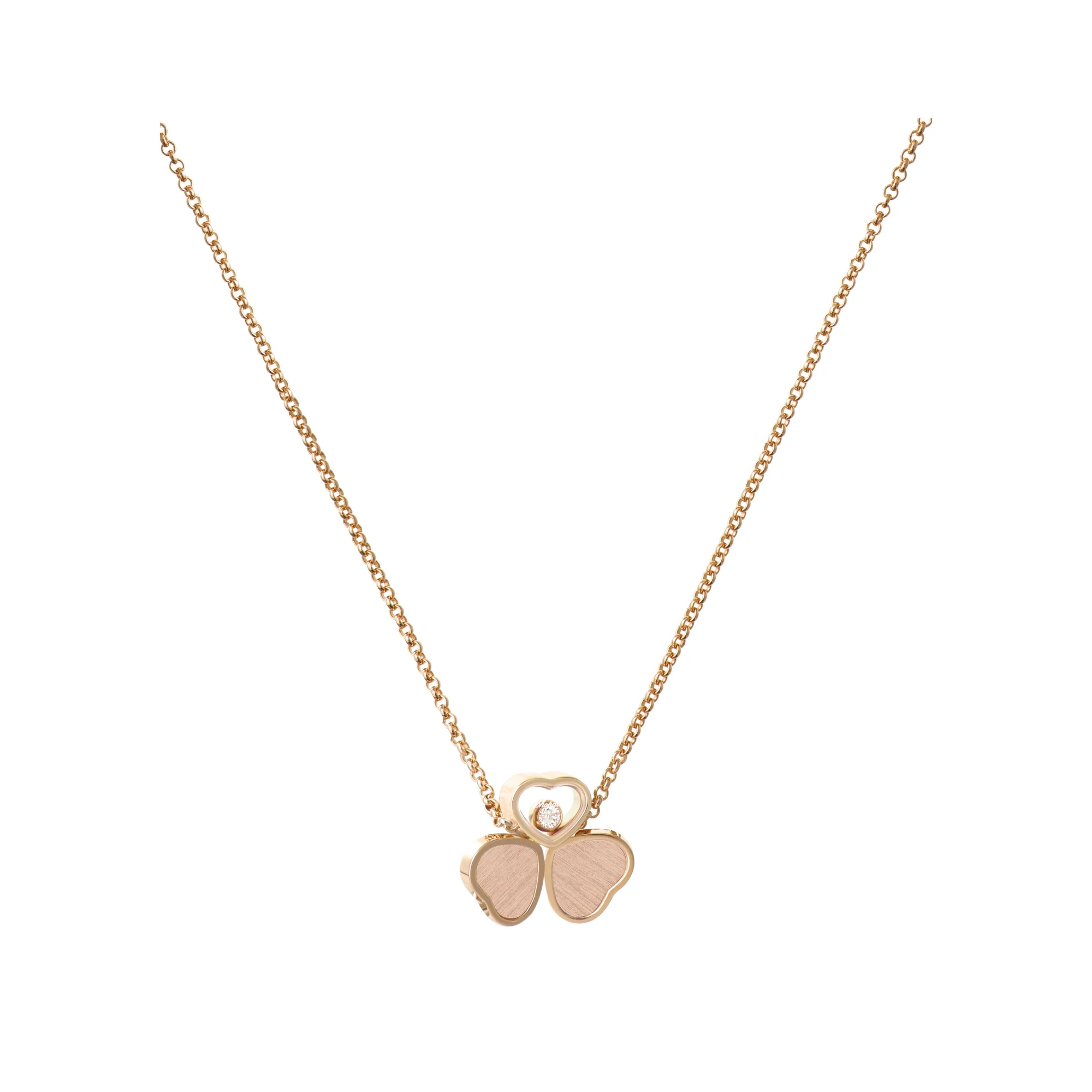 Happy Hearts Wings Necklace (Rose Gold)