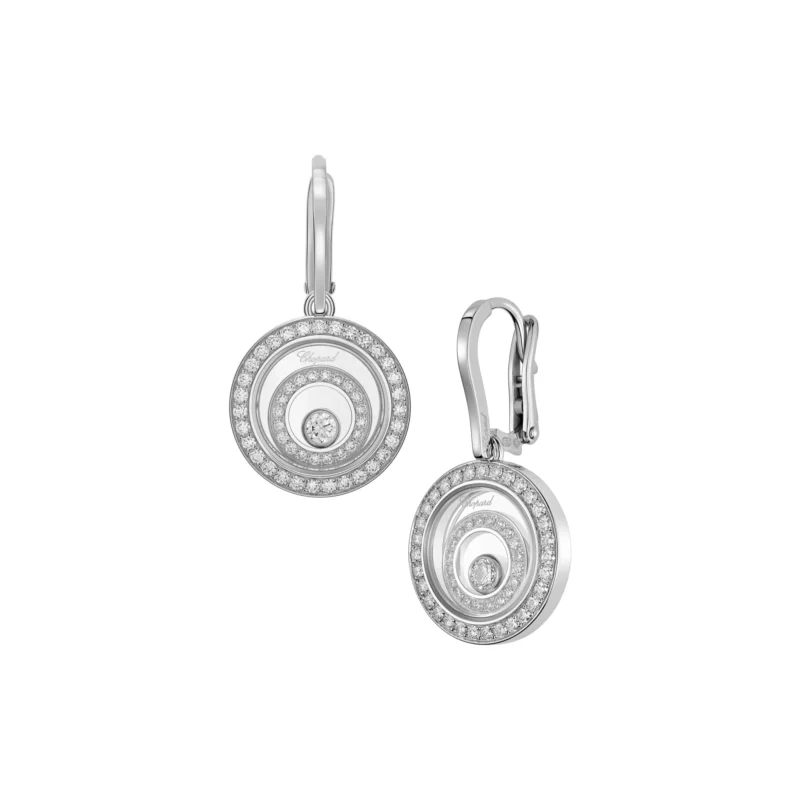 Happy Spirit Set Diamond Earrings (White Gold)