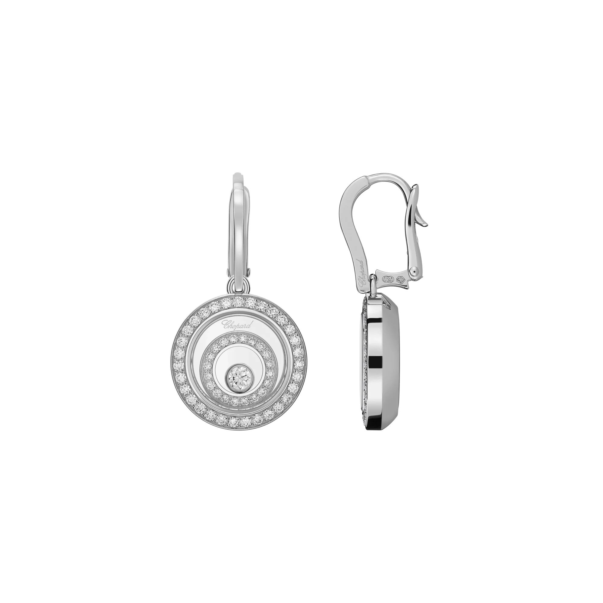 Happy Spirit Set Diamond Earrings (White Gold)