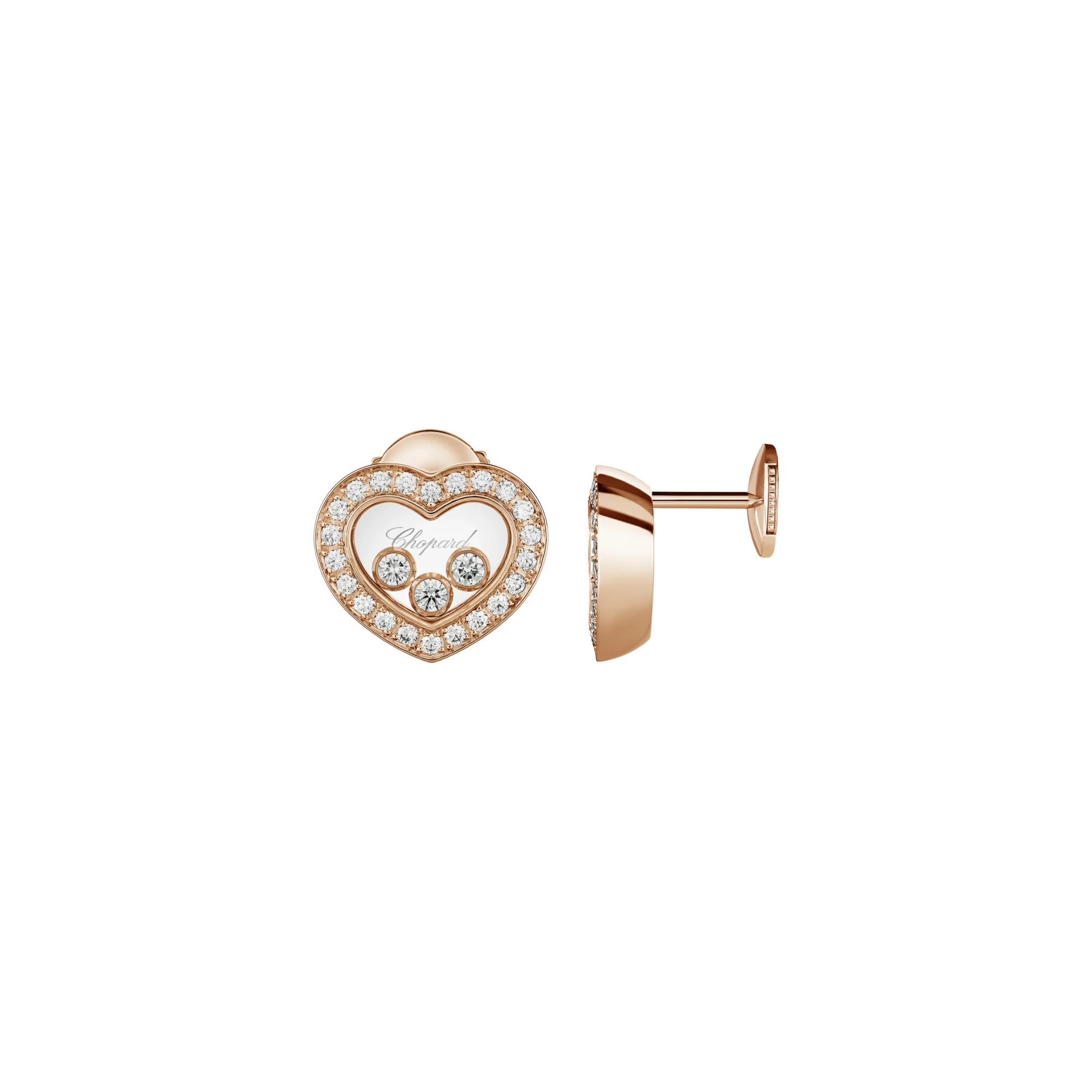 Happy Diamonds Icons Set Diamond Heart Earrings (3 Diamond)