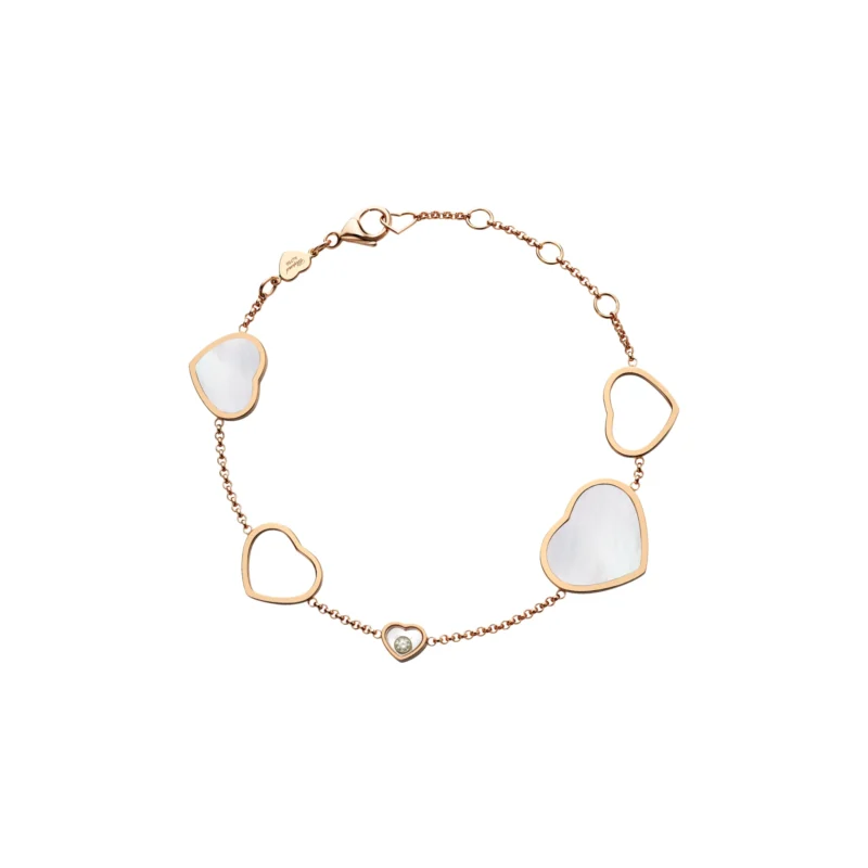 Happy Hearts MOP Bracelet (Rose Gold)