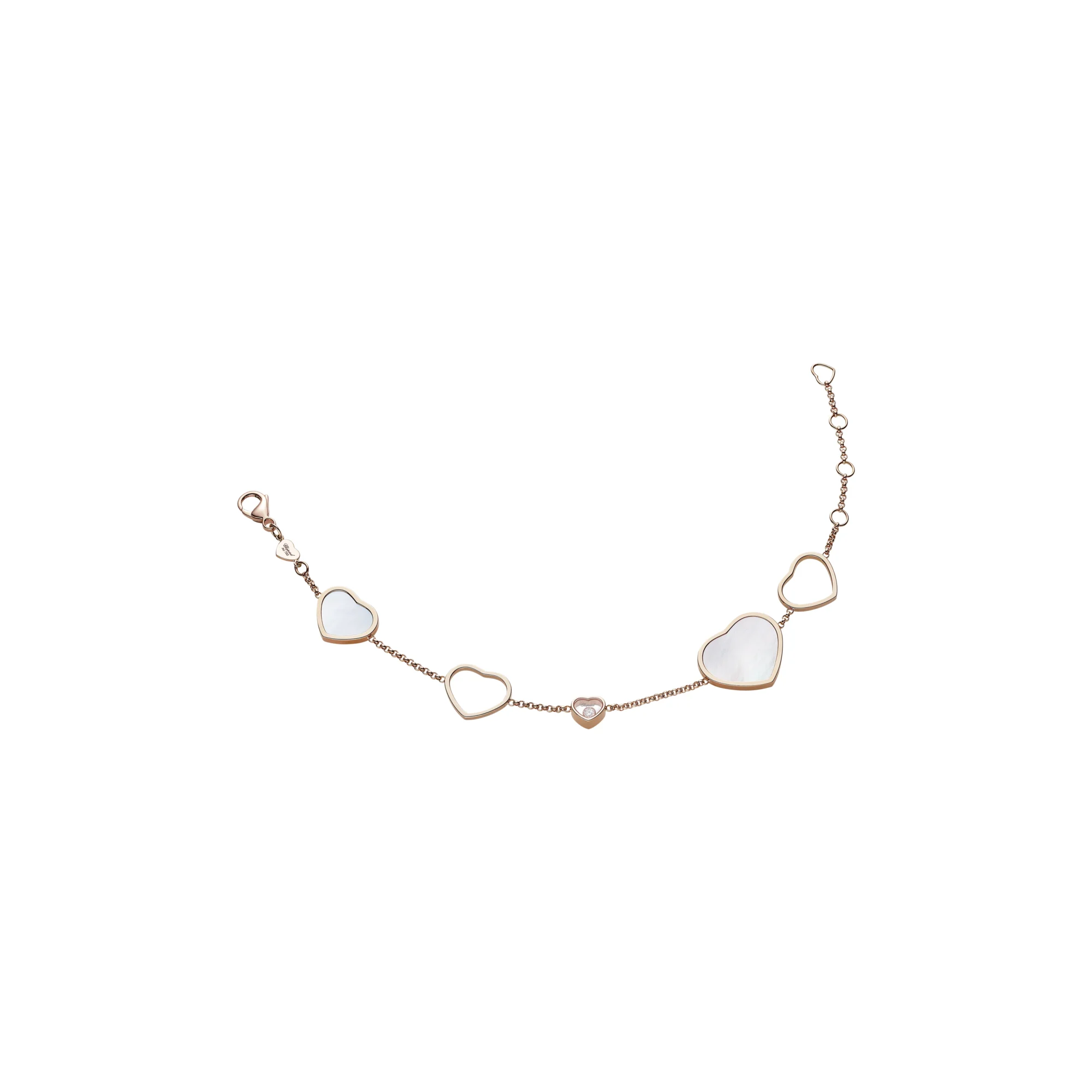 Happy Hearts MOP Bracelet (Rose Gold)
