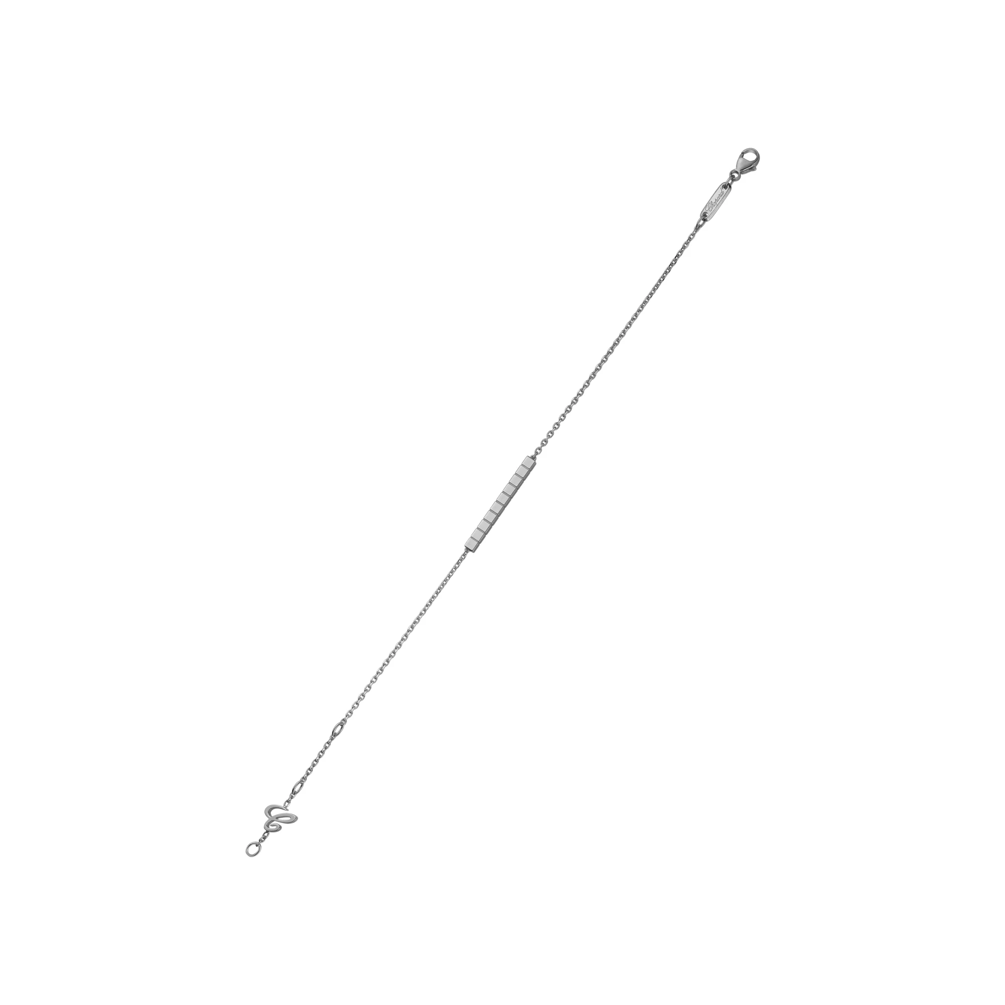 Ice Cube Chain Bracelet (White Gold)