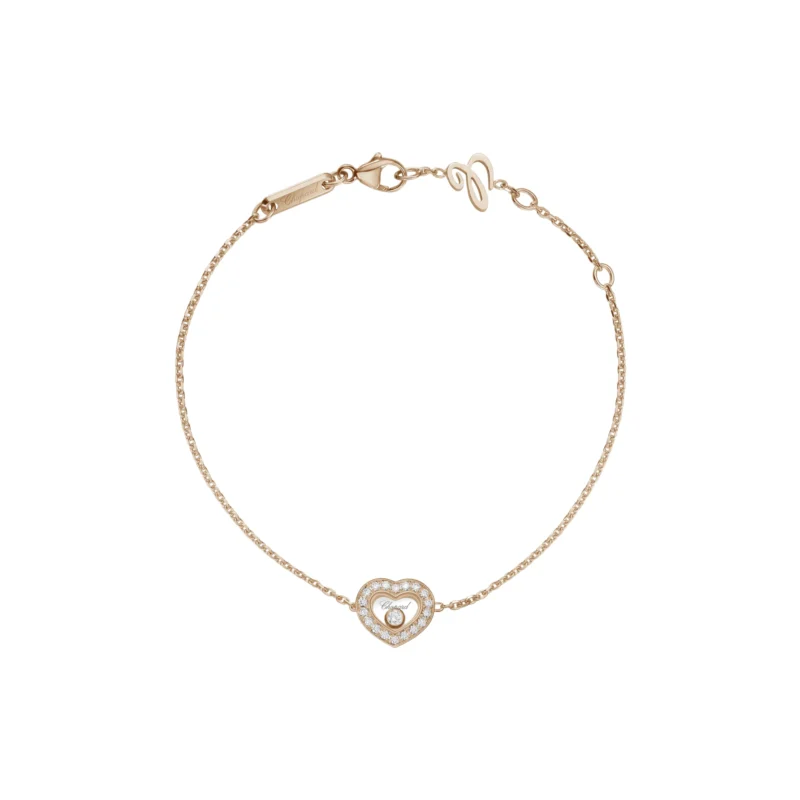 Happy Diamonds Icons Set Diamonds Heart Bracelet (Rose Gold)