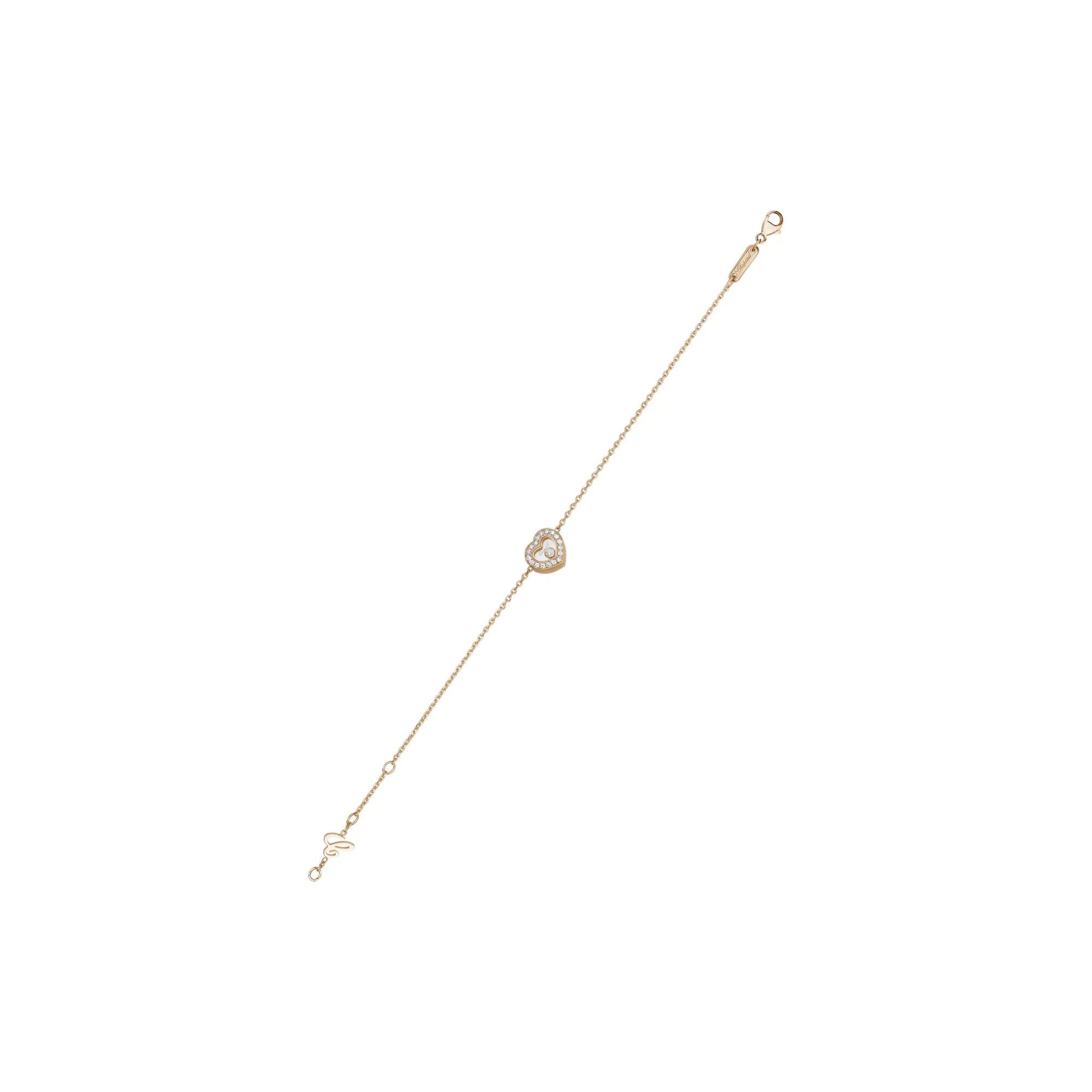 Happy Diamonds Icons Set Diamonds Heart Bracelet (Rose Gold)