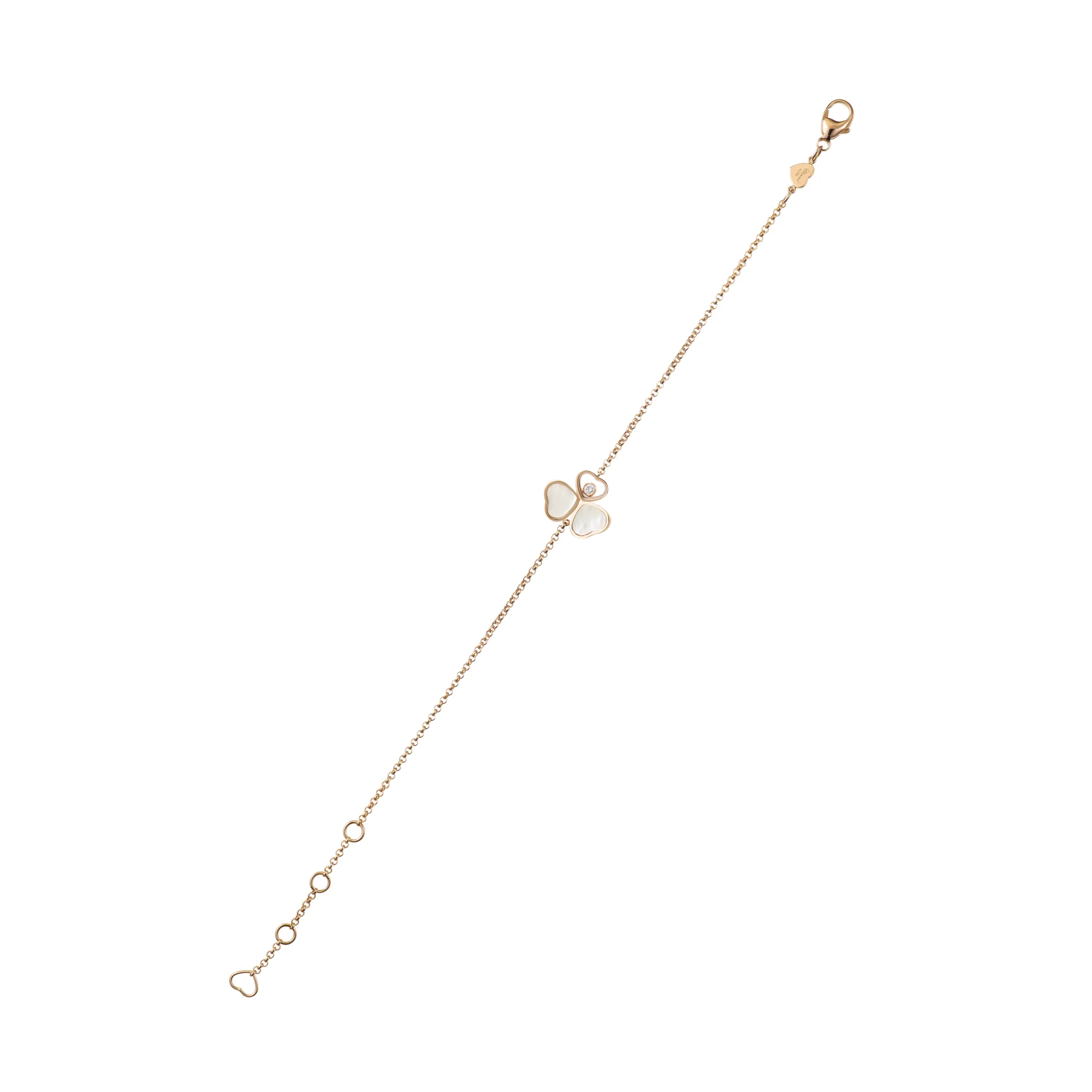 Happy Hearts Wings Chain Bracelet (Rose Gold)