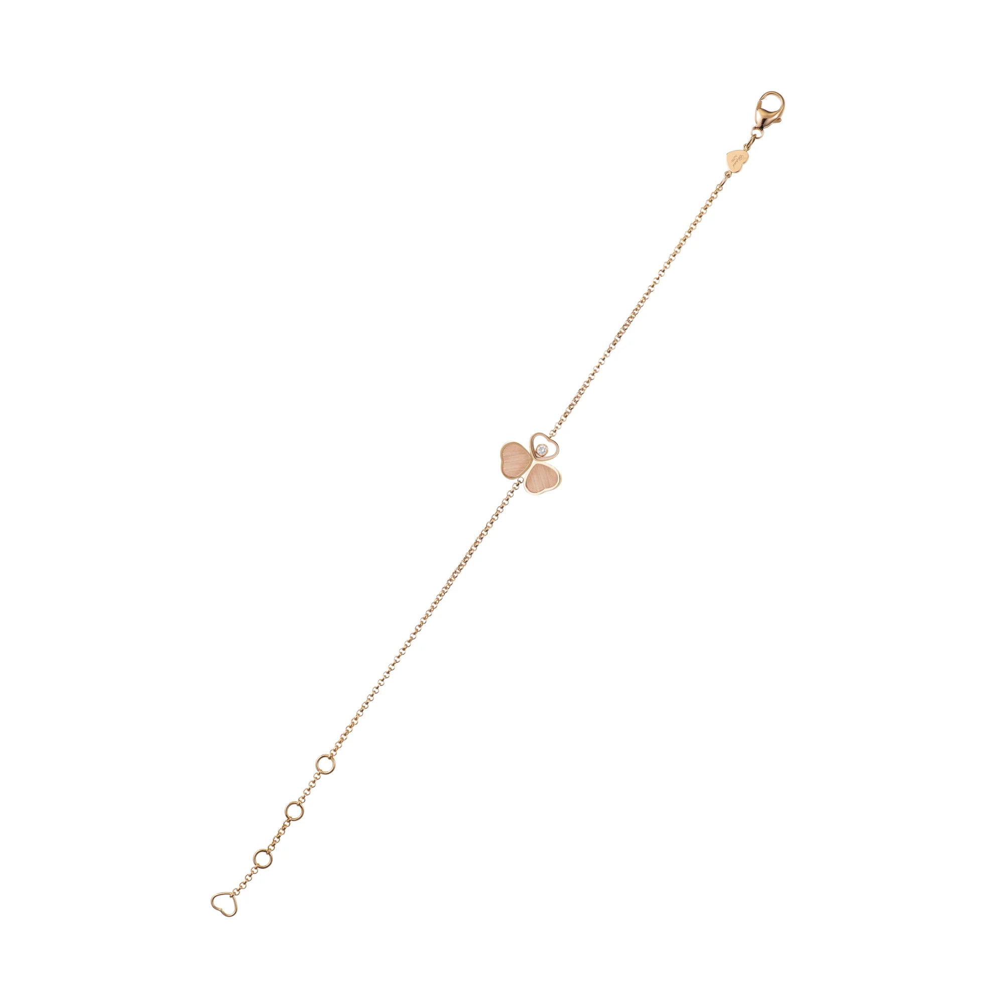 Happy Hearts Wings Chain Bracelet (Rose Gold)