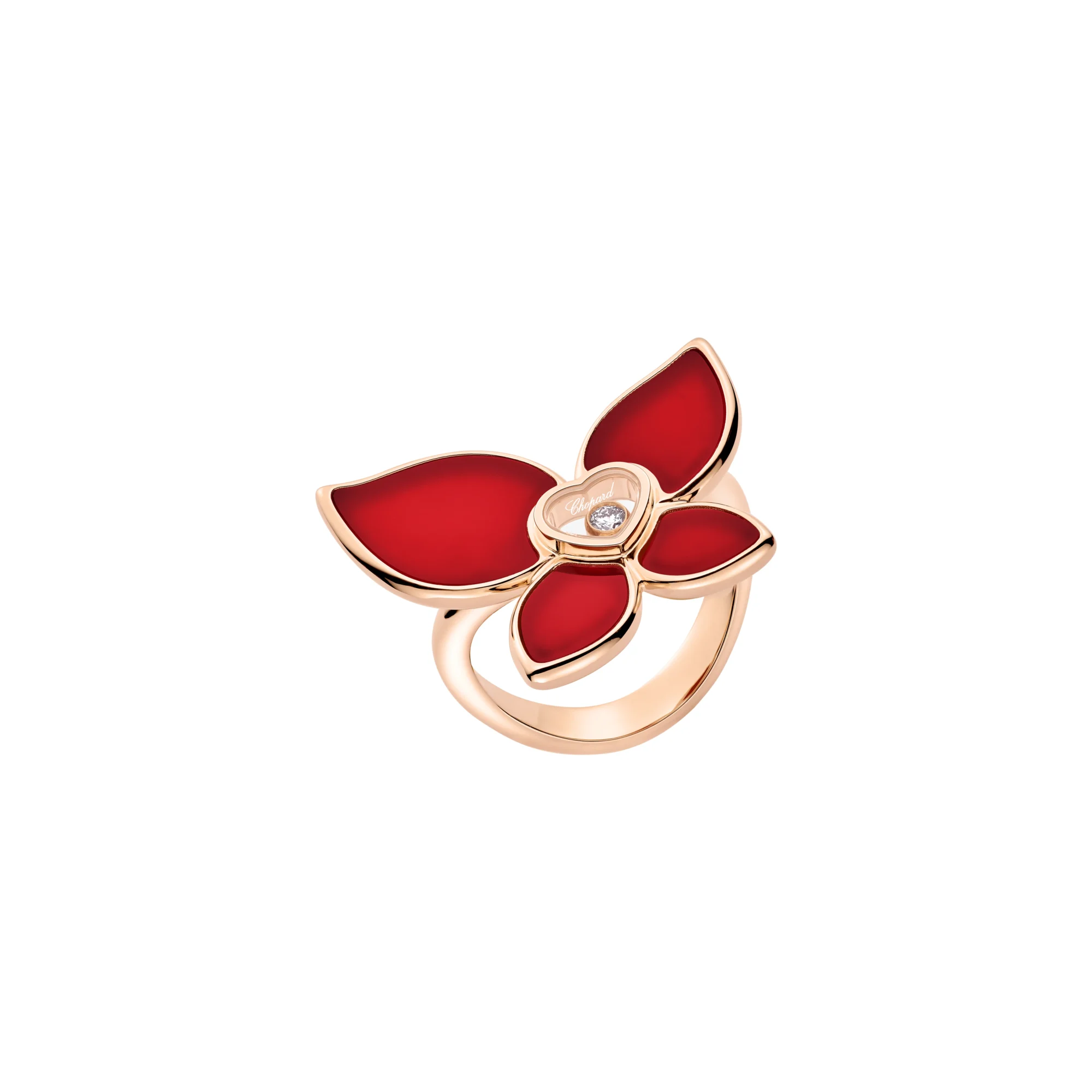 Happy Butterfly X Mariah Carey Carnelian Ring (Rose Gold)