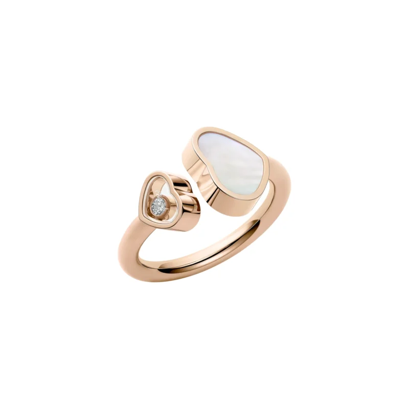 Happy Hearts Diamond & Stone Ring (Rose Gold)