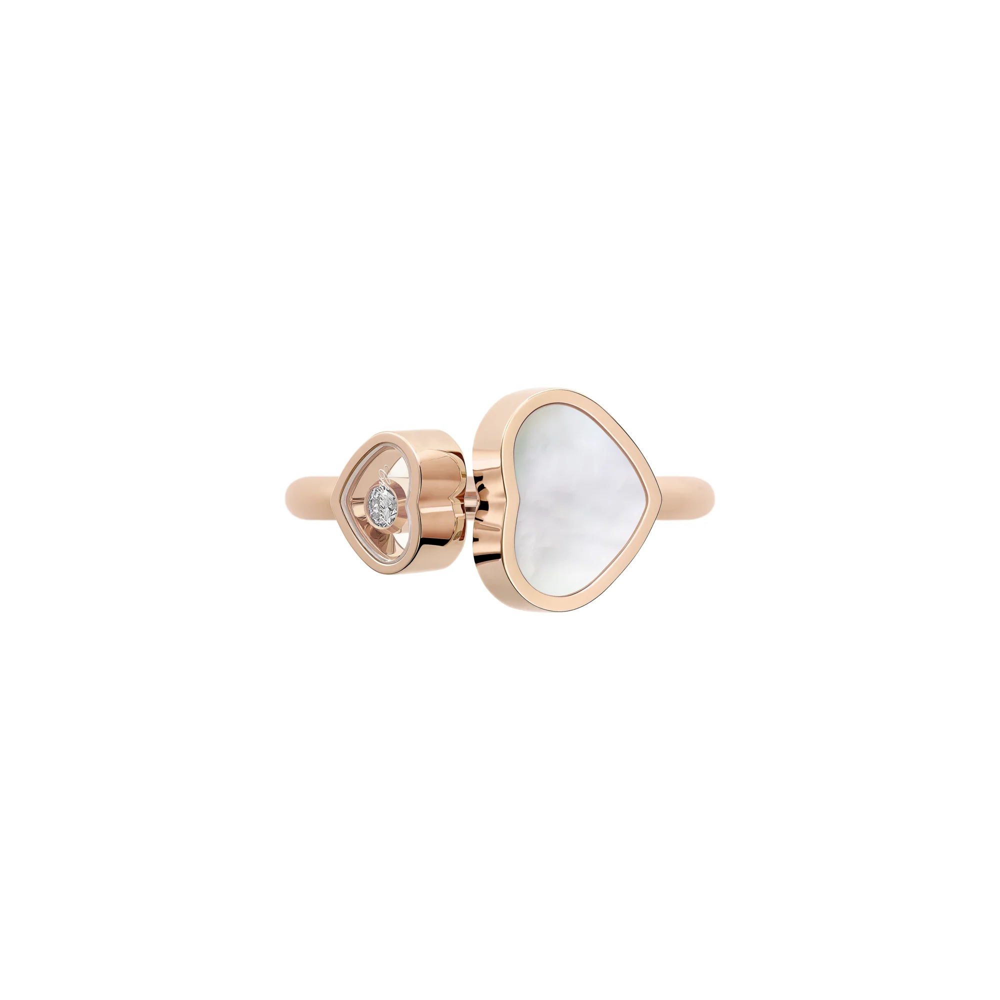 Happy Hearts Diamond & Stone Ring (Rose Gold)