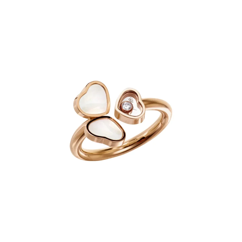 Happy Hearts Wings MOP Ring (Rose Gold)