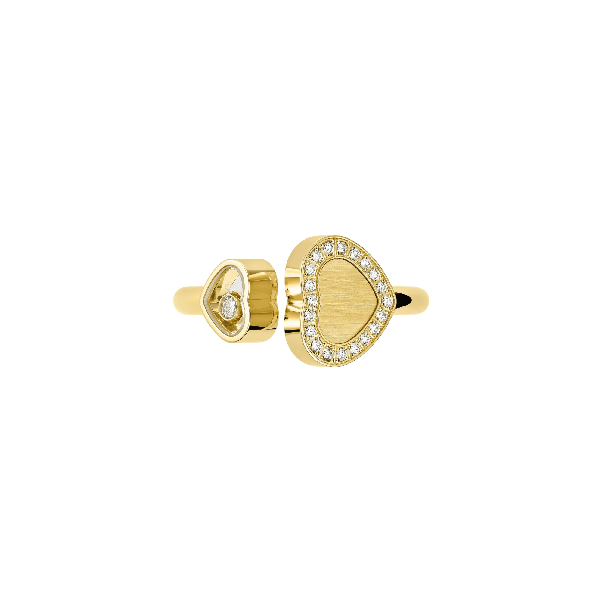 Happy Hearts Golden Hearts Set Diamond Ring (Yellow Gold)