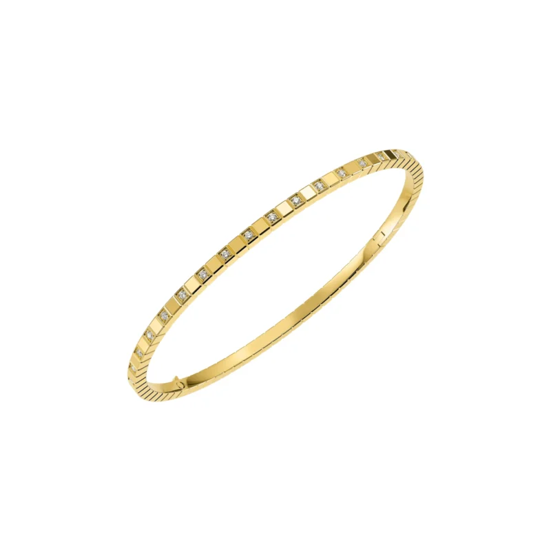 Ice Cube Half Set Diamond Bangle SM