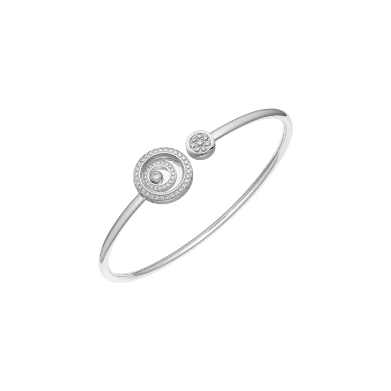 Happy Spirit Set Diamond Bangle (White Gold)