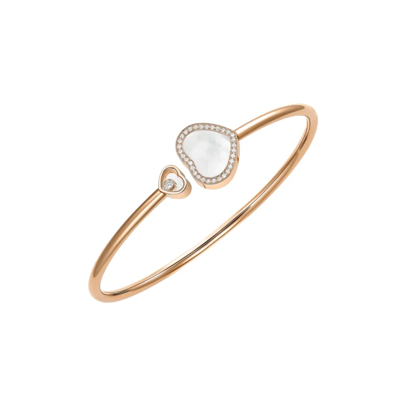 Happy Hearts Set Diamonds Bangle (Rose Gold)