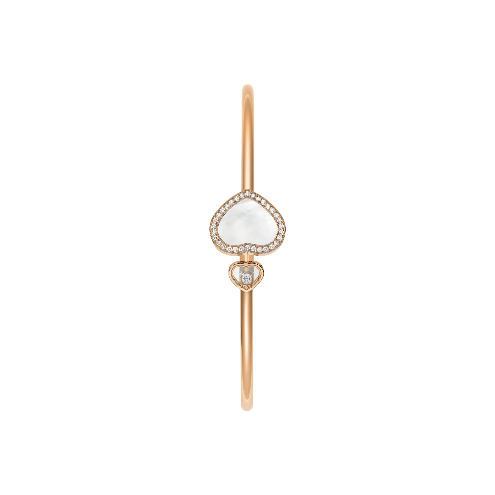 Happy Hearts Set Diamonds Bangle (Rose Gold)