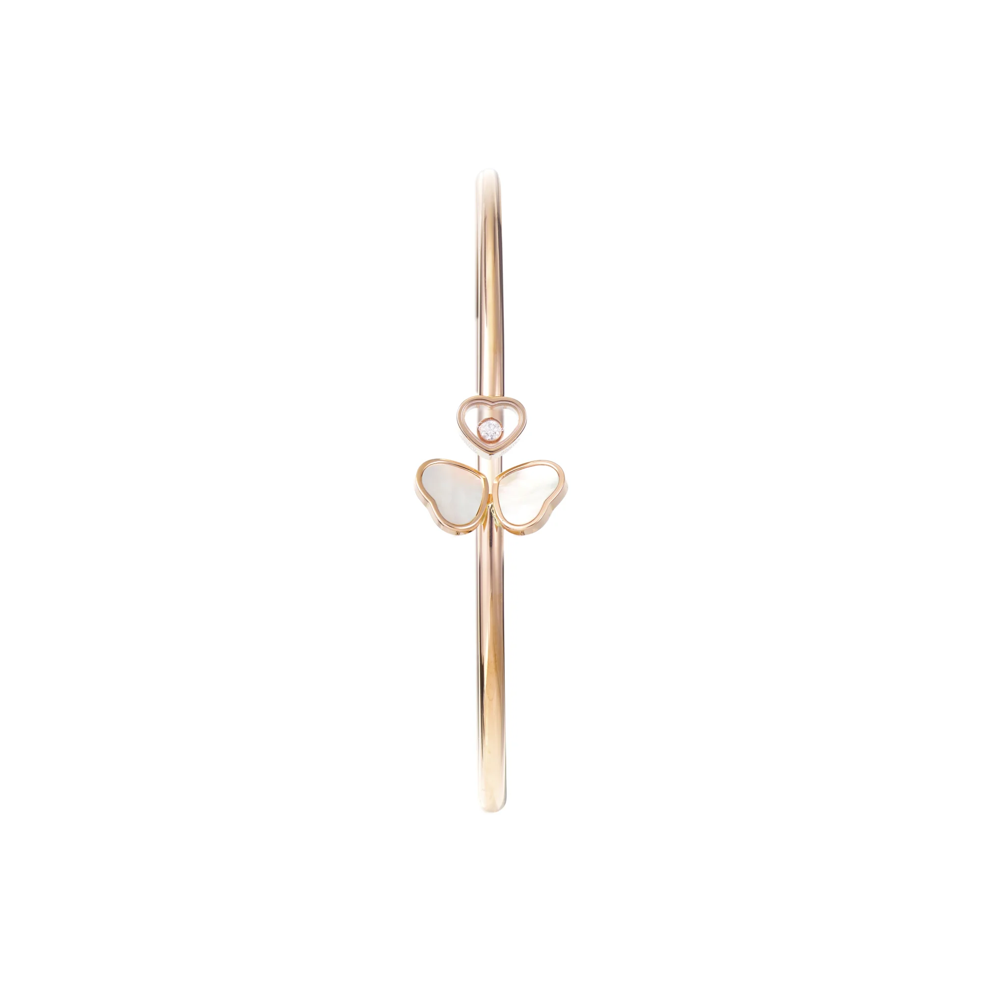 Happy Hearts Wings MOP Bangle (Rose Gold)