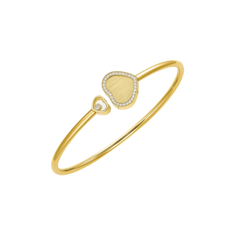Happy Hearts Golden Hearts Set Diamonds Bangle (Yellow Gold)