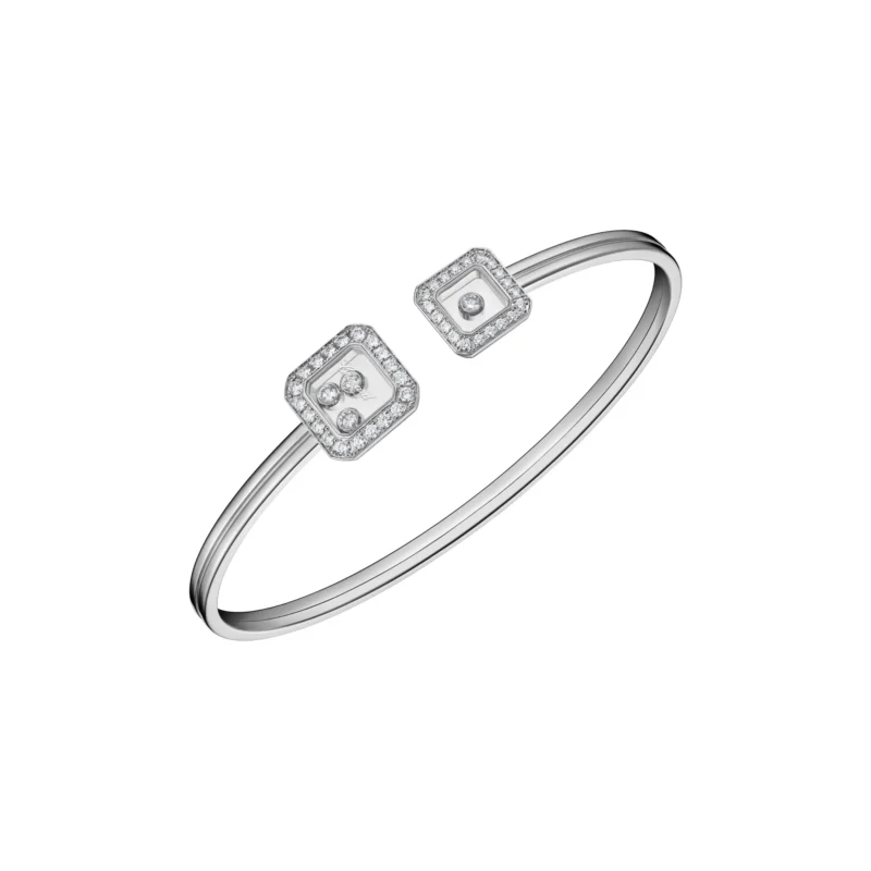 Happy Diamonds Icons Set Diamonds Bangle (White Gold)