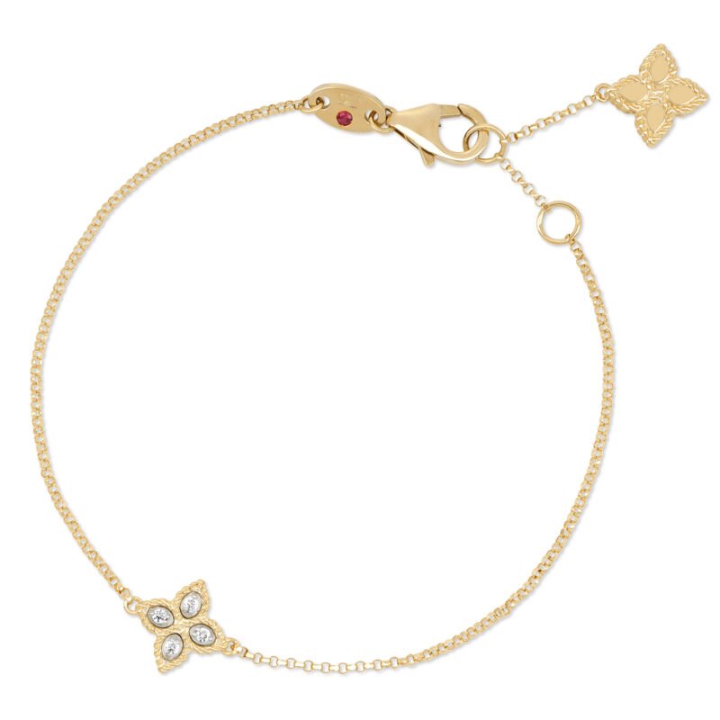 Princess Flower Diamond Bracelet (Yellow Gold)