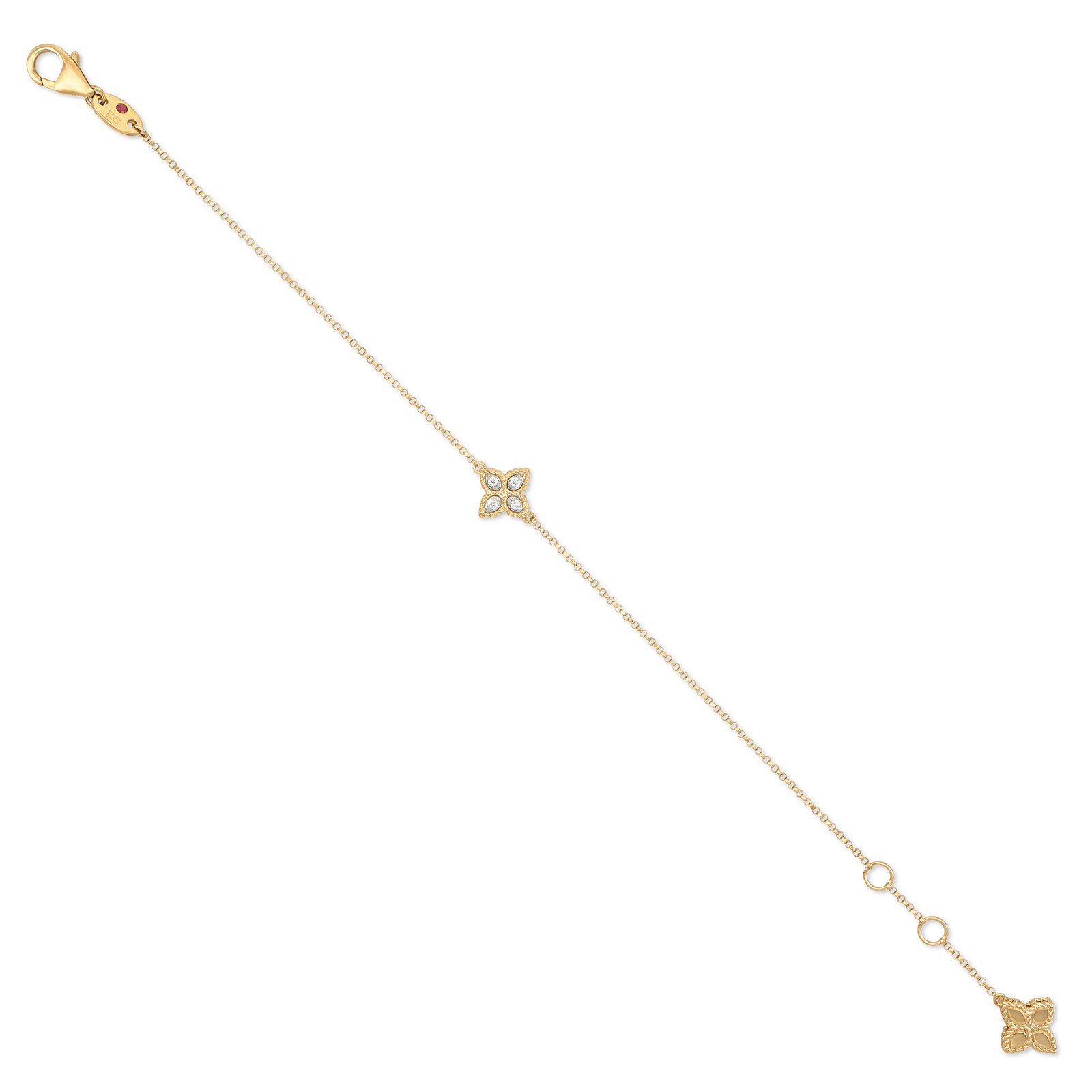Princess Flower Diamond Bracelet (Yellow Gold)