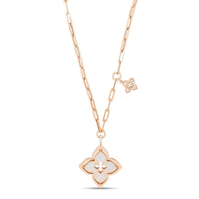 Venetian Princess MOP Pendant Necklace (Rose Gold)