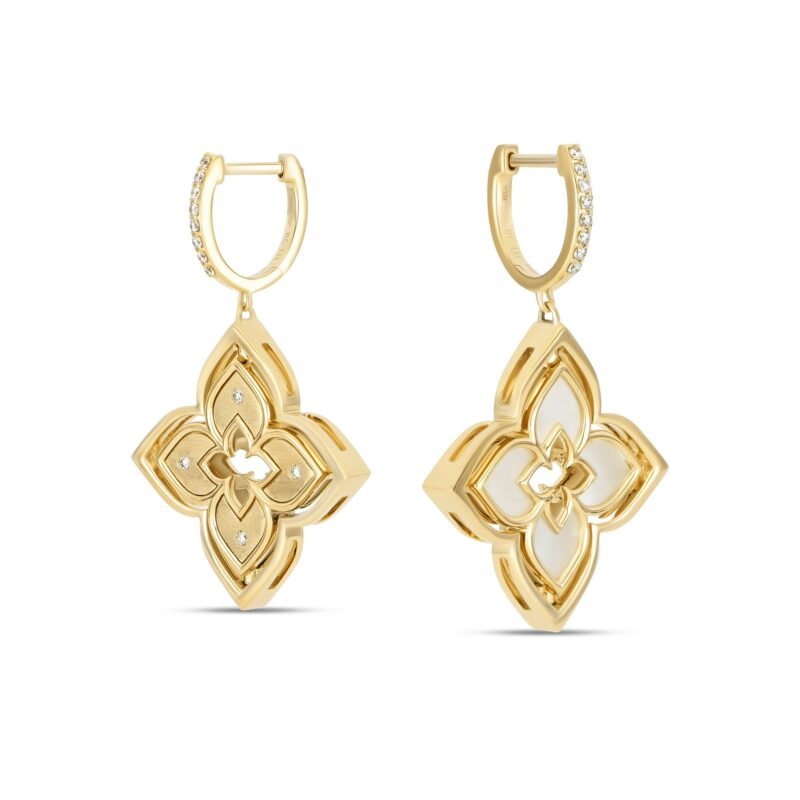 Venetian Princess MOP & Diamond Earrings