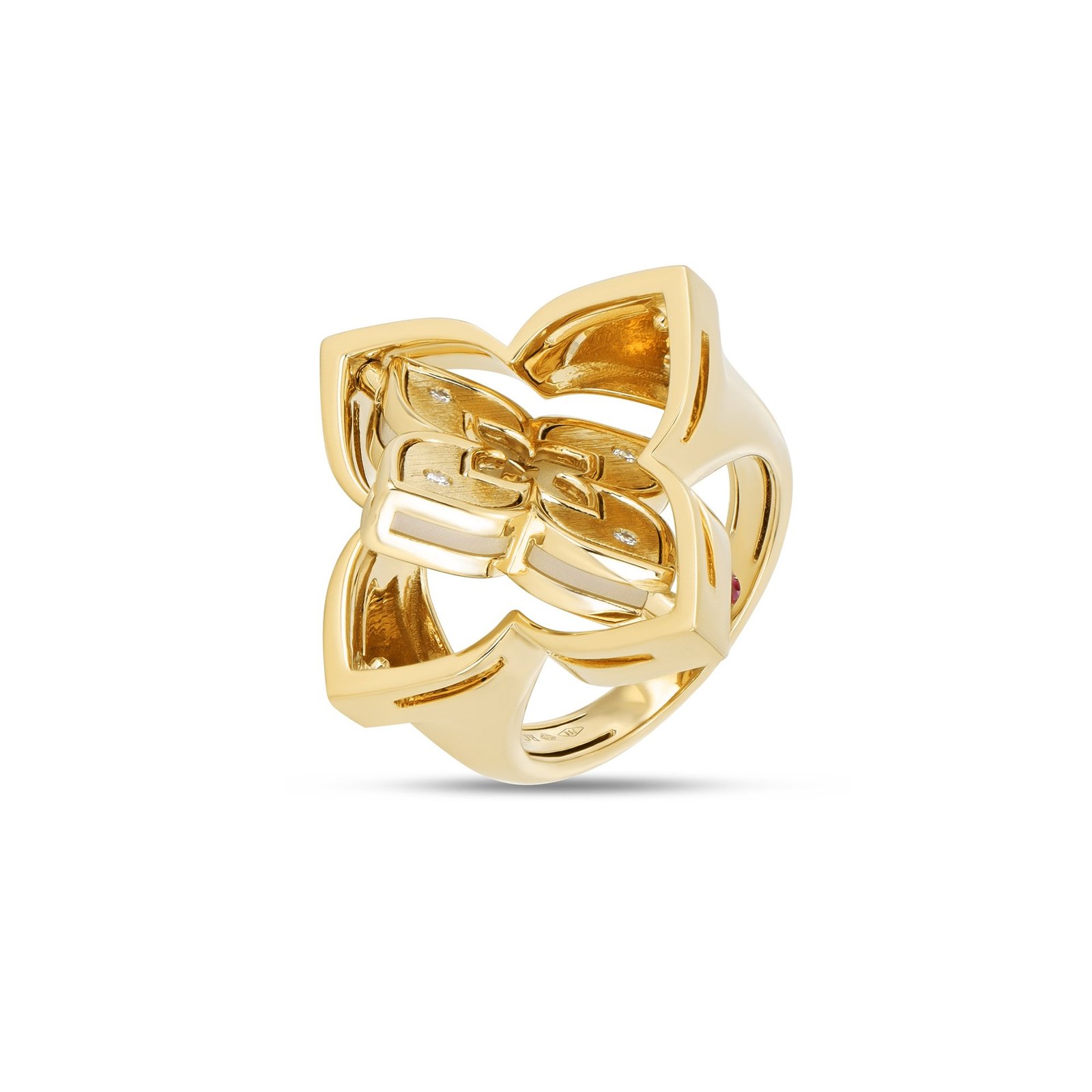 Venetian Princess MOP & Diamond Ring (Yellow Gold)