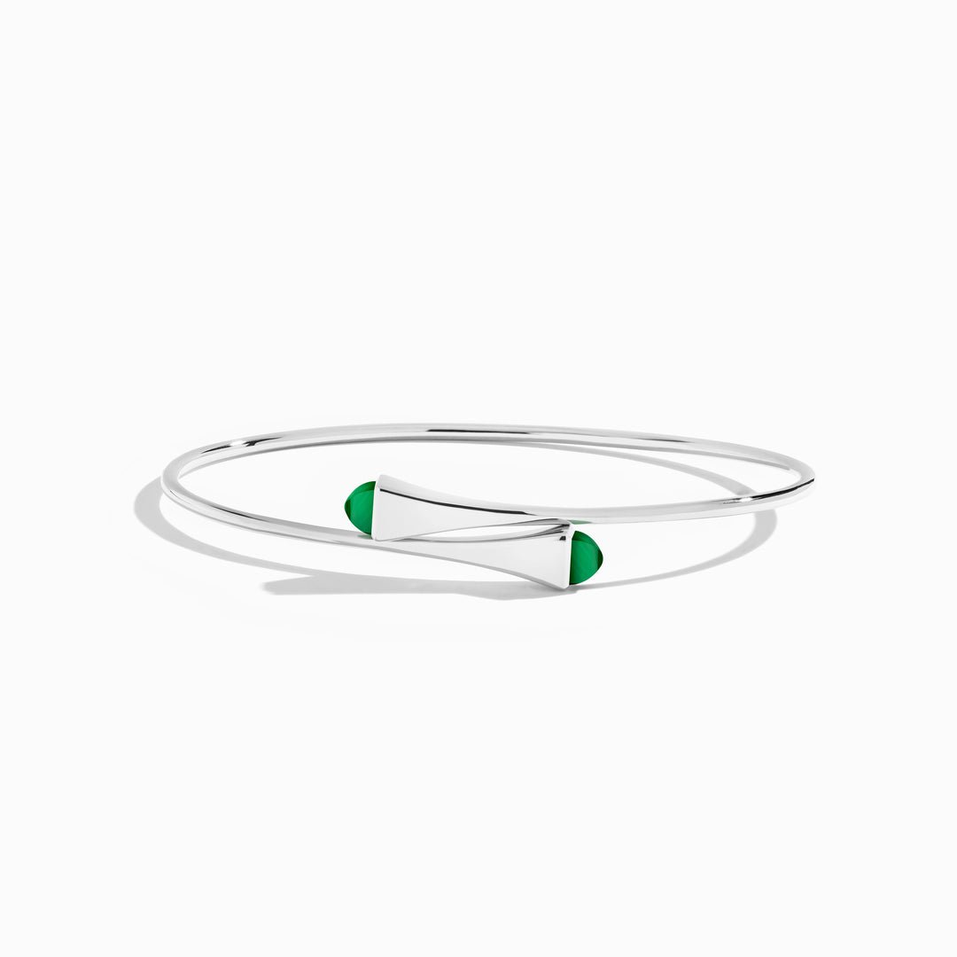 Cleo Wire Gold Slip On Bracelet (White Gold)