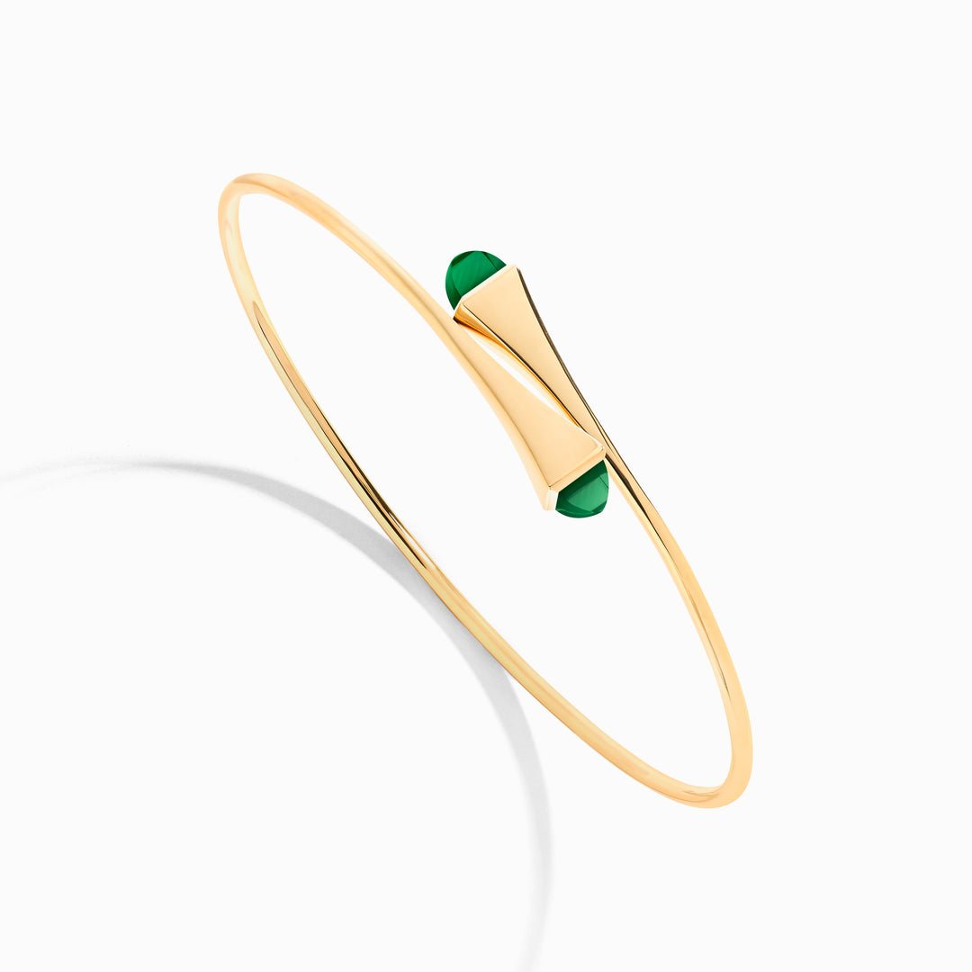 Cleo Wire Gold Slip On Bracelet (Yellow Gold)