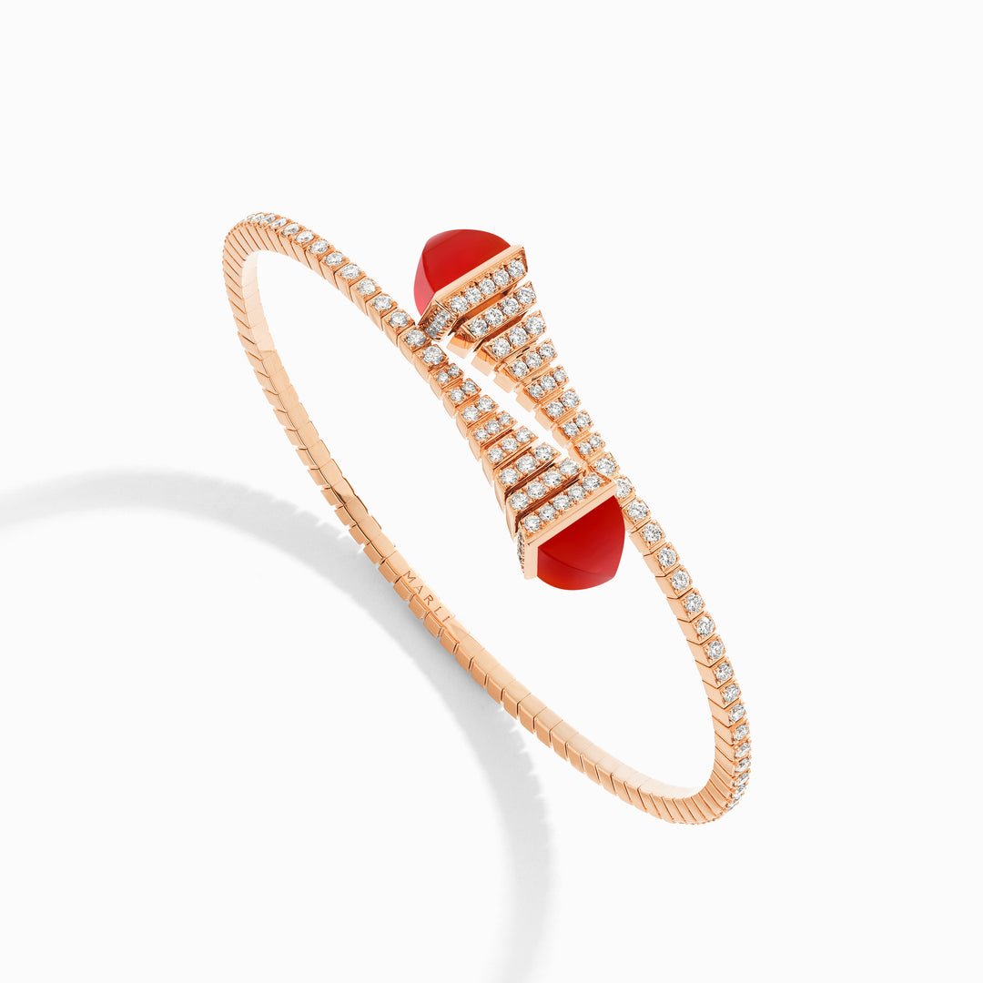 Cleo Rev Diamond Slim Slip On Bracelet (Rose Gold)