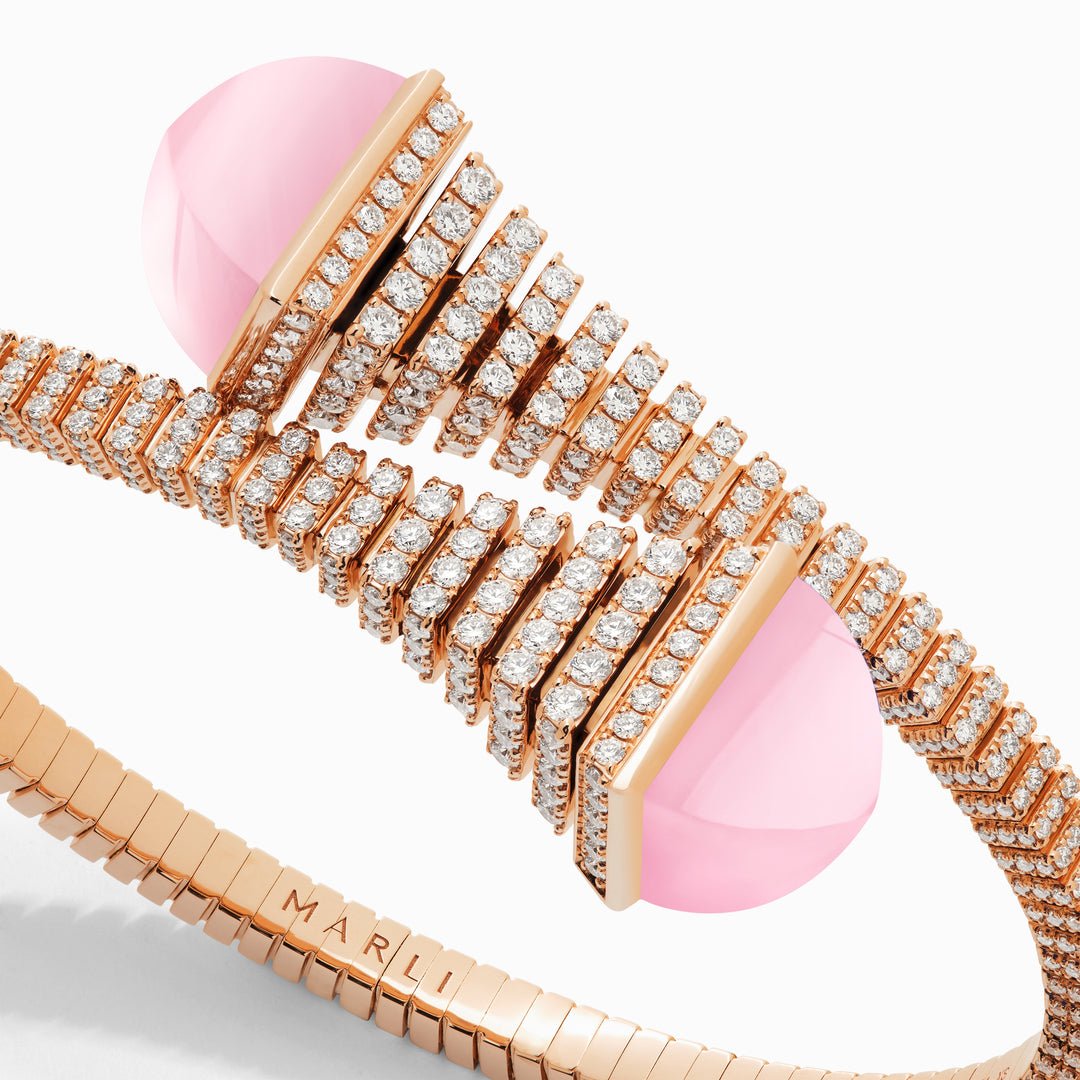 Cleo Rev Diamond Slip On Bracelet (Rose Gold)