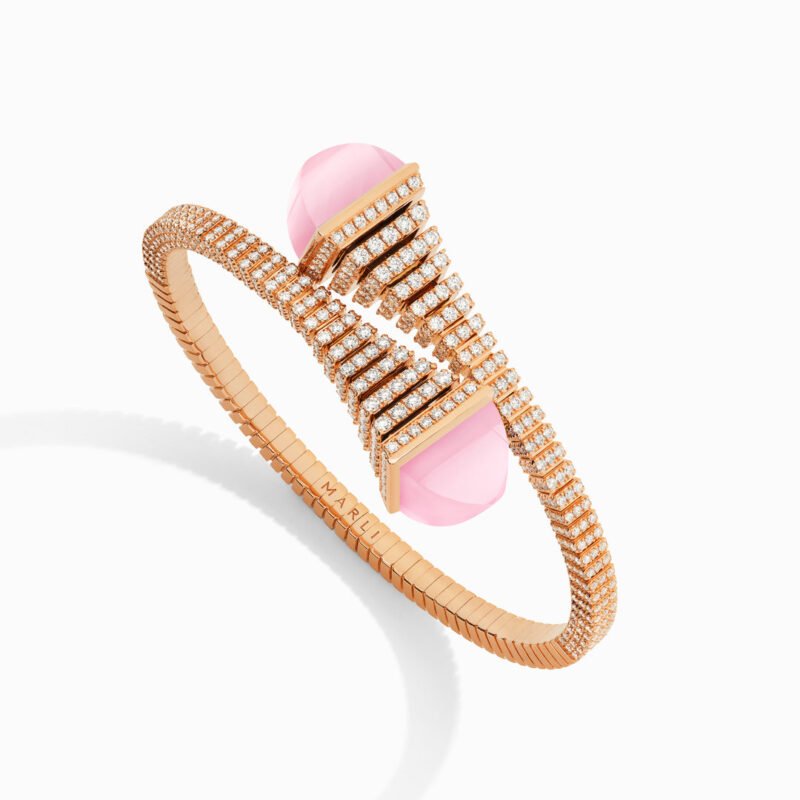 Cleo Rev Diamond Slip On Bracelet (Rose Gold)