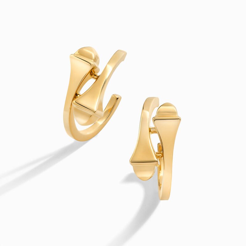 Cleo Full Gold Open Hoop Earrings