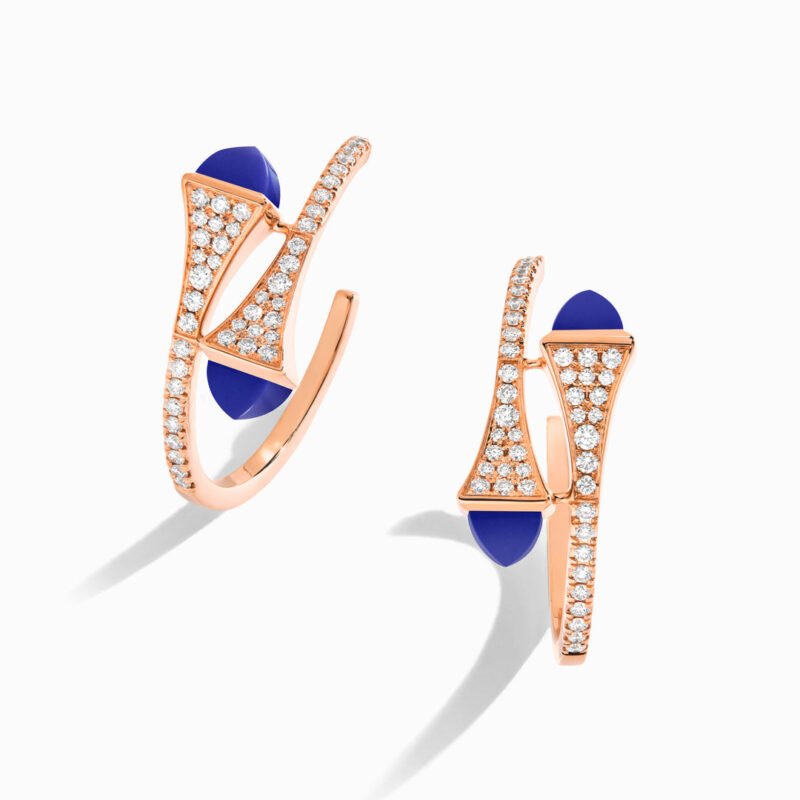 Cleo Diamond Small Hoop Earrings (Rose Gold)