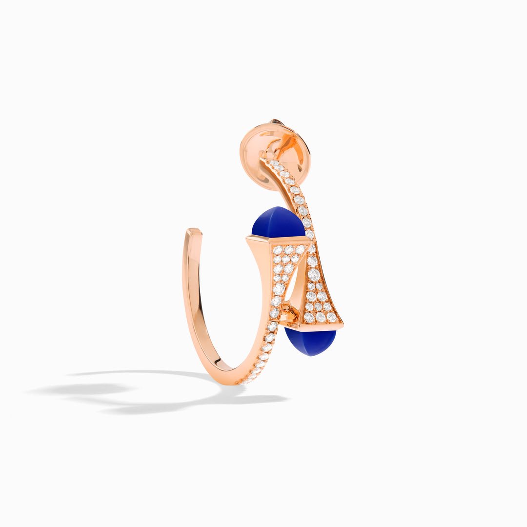 Cleo Diamond Small Hoop Earrings (Rose Gold)