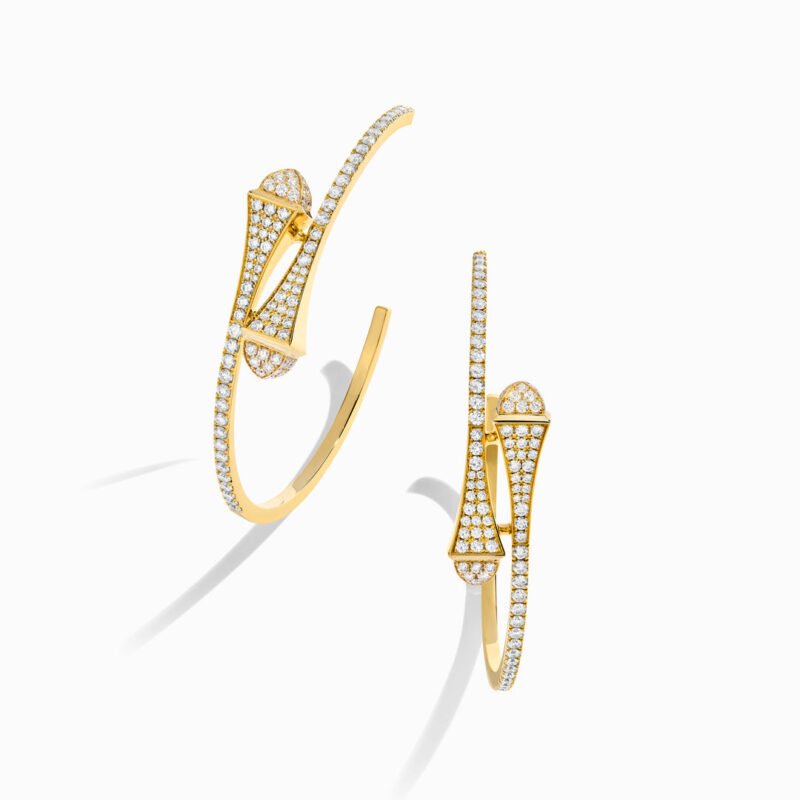 Cleo Full Diamond Midi Hoop Earrings
